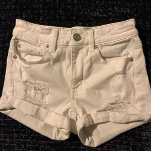 American Eagle white jean shorts